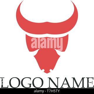 Stier Horn Logos und Symbole Vorlage Symbole app Stock Vektor