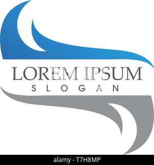 Wellen Strand Logos und Symbole Stock Vektor