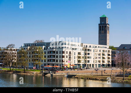 Stadtzentrum mit der Ruhrbania/Ruhrquartier Gehäuse Entwicklung, Mülheim an der Ruhr, Ruhrgebiet, Nordrhein-Westfalen, Deutschland Stockfoto