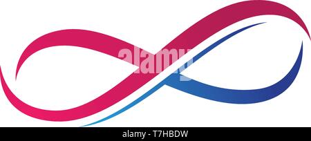Infinity Logo sowie Symbol Vorlage Symbole app Stock Vektor