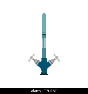 Spüle Vektor Wasser mixer Symbol Abbildung bad Armatur tippen. Waschen isoliert Möbel home Stahl design Ausstattung Interieur Stock Vektor