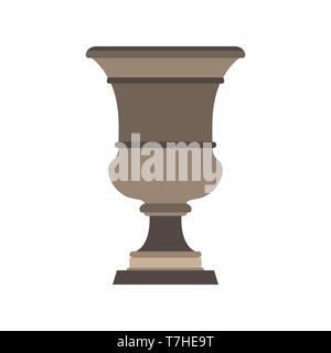 Vase Blumen Abbildung Keramik Design Deko Hintergrund. Isolierte kunst Symbol Topf Keramik Blumen Stock Vektor