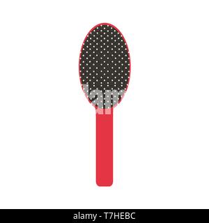 Haar Bürste Vektorsymbol kamm Abbildung isoliert Salon. Beauty Haarbürste care Fashion Style weiblichen Ausrüstung Werkzeug Symbol Stock Vektor