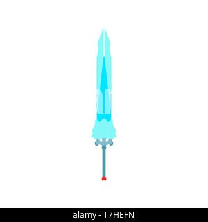 Spiel Schwert vektorsymbol Cartoon Illustration Waffensatz mittelalterlichen Fantasy isoliert UI RPG lement Objekt gaming Stock Vektor