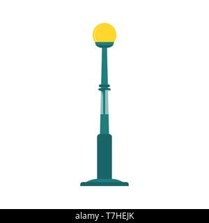 City street lamp post Konzept vektor Flachbild illustration Design auf weißem Hintergrund. Stock Vektor