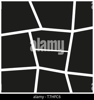 Bilderrahmen Bild schwarze Wand leeren Vektor. Image Design abstrakte Element mockup Grenze. Leeren banner Grafik isoliert Kunst Collage. Form Raum Temp Stock Vektor