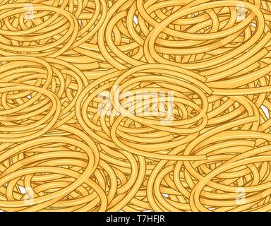 Verwirrte Spaghetti. Nahtlose wellen Hand gezeichneten Muster, Wellen Hintergrund Stock Vektor