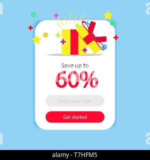 Pop up banner vektor design Vorlage leer. Anzeigen Werbung Konzept zeichen Stil. Business board Förderung des Anbieters. Kunst store Präsentation Marketing. Stock Vektor