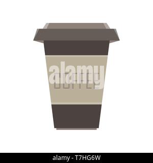 Kaffee Tasse vektorsymbol Becher trinken Cafe heißen Abbildung isoliert Stock Vektor