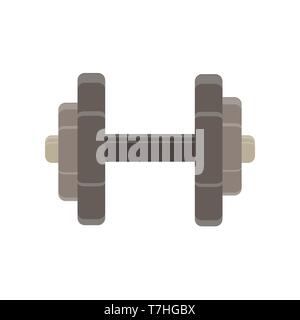 Weiß isoliert Fitness Equipment gym Hantel vektor Hantel athletische Stock Vektor