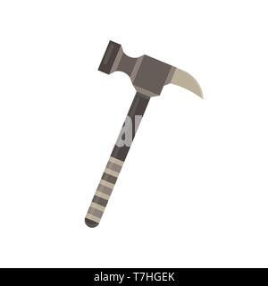 Hammer Symbol Vektor isoliert Werkzeug silhouette Symbol Abbildung Stahl Werkzeug Service Design Flachbild konstruieren Stock Vektor