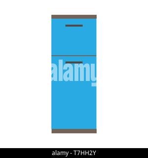 Badezimmerschrank Möbel einfach und modern Element Vektor icon. Innenraum Design Stock Vektor