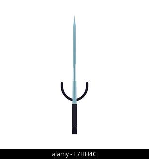 Ninja sai Abbildung Dolch martial Blade Vektor icon. Cartoon Waffe symbolische Stock Vektor