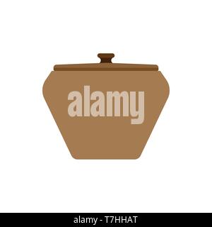 Honigtopf gelb Zutat Produkt biene Nektar. Bauernhof Topf Essen organische Vektor Stock Vektor