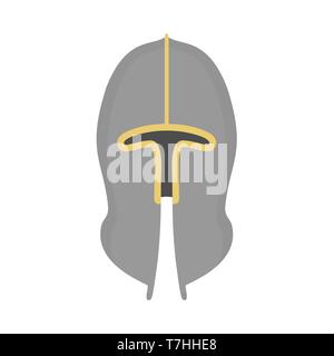 Militärische Helm Krieger Rüstung Symbol schwarz unterzeichnen. Geschichte stahl Metall Gesichtsmaske Munition Vektor icon Stock Vektor