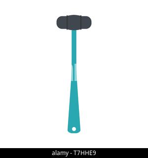 Neurologischer reflexhammer Arzt flachbild Vektor icon. Test medizinische Muskel Krankenhaus Werkzeug instrument Diagnose Zeichen Stock Vektor