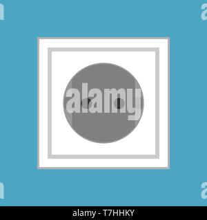 Steckdose vektorsymbol Ausstattung Interieur. Elektro Werkzeug Lieferung Zeichen Stecker. Steckdose, Stock Vektor