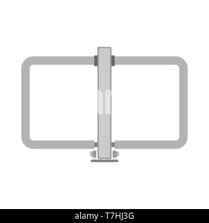 Parkplatz schranke Design Illustration isoliert Grenze Straßensperre Raum Vektor icon. Flache auto Sicherheit Eingang Stock Vektor