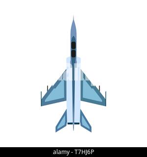 Bomber aircraft Draufsicht Vektor icon. Sky Technology Design Attack Luftwaffe kämpfen. Flugzeug Militär fighter Kriegsführung Stock Vektor