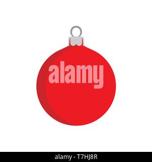 Christmas Ball vector Hintergrund Dekoration Abbildung Urlaub. Feier Design rot Symbol neues Jahr element Symbol Stock Vektor