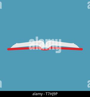 Buch öffnen vector Bibliothek Bildung. Literatur Symbol isoliert weißer Stock Vektor