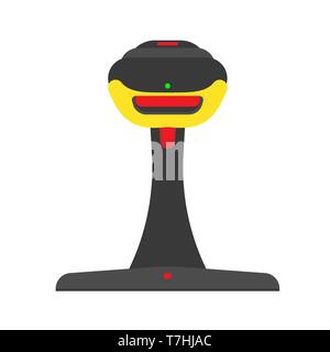 Barcode scanner Geschäft Zeichen Identification System. Vektor icon flach Datum QR Reader Label verkaufen Stock Vektor