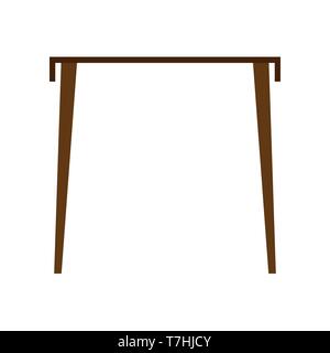 Tisch Seitenansicht Vektor icon. Essen Abbildung Familie Mittagessen Feier nach Hause. Küche Wohnung Möbel Zimmer Silhouette Stock Vektor
