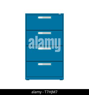 File Cabinet vektorsymbol Möbel Interieur management Finanzen Katalog Bibliothek Binder. Datenbank Metallgehäuse Büro. Datum Archiv Stock Vektor