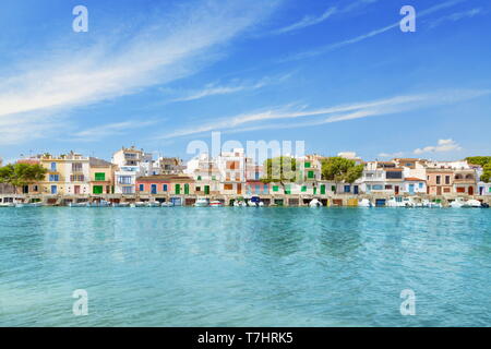 Portocolom Häuser Mallorca Mallorca Spanien Balearen Mittelmeer Stockfoto