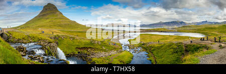 Ansicht der Kirkjufell Berg Islands. August 26, 2018. Stockfoto