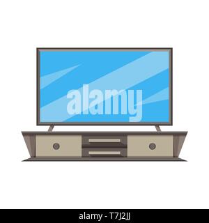TV, Bildschirm, cabinet Symbol Vektor Bild. Kann auch für Möbel Design verwendet werden. Für mobile Apps, Web Apps und Medien Druck geeignet Stock Vektor