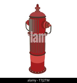 Hydrant Feuer Vektor Wasser Symbol Sicherheit Notaufnahme Abbildung isoliert Stock Vektor