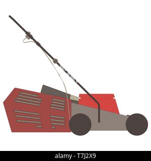 Rasenmäher Symbol vektor Gras im Garten mähen Garten Abbildung Ausrüstung, Werkzeug Symbol Stock Vektor