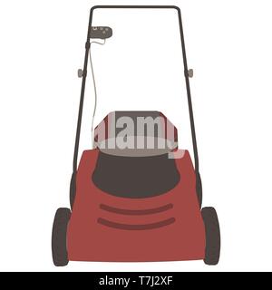 Rasenmäher Symbol vektor Gras im Garten mähen Garten Abbildung Ausrüstung, Werkzeug Symbol Stock Vektor