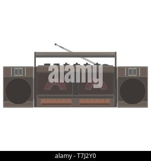 Kassettenrecorder retro Vektor Musik Band vintage Audio radio Hintergrund Stock Vektor