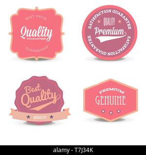 Vektor pink label Website bieten hochwertige weiße Layout spezielle retail business Tag leer. Konzept sign Design vorlage, Kreis, Aufkleber Rabatt ele Stock Vektor