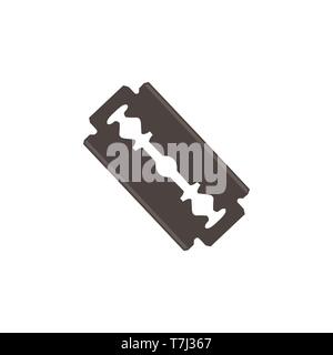 Blade razor Vektor-illustration scharfe Metall Stahl Symbol Blade care Flanke Gefahr Stock Vektor