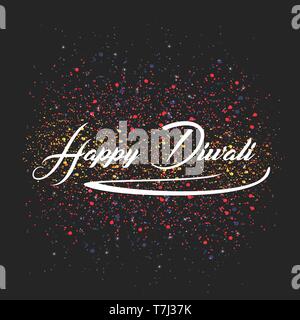 Vector Illustration auf das Thema der traditionellen Feier der happy Diwali. Deepavali Festival Licht und Feuer. Stock Vektor
