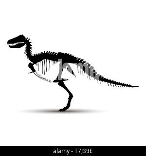 Rex Dinosaurier tyrannosaurus Illustration Vektor silhouette Tier design Reptilien Symbol Stock Vektor