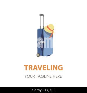 Koffer logo Reisen Symbol Vektor illustration symbol Bag Design Tourismus Urlaub Business Stock Vektor