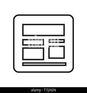 Symbol line Outline web Vektor Layout Design thin Symbol ui Piktogramm Estate Real grapic flach Stock Vektor