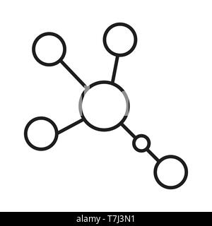 Soziale Symbol vektor Media Line Network Business Online Design web Überblick Abbildung digital Stock Vektor