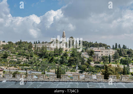 Kirche von 1352 und des Moskauer auf dem Berg Zion in Jerusalem in Israel. Stockfoto