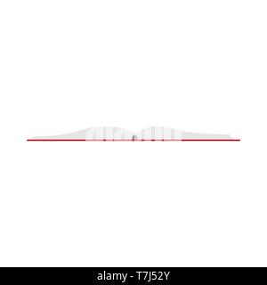 Buch öffnen vector Bibliothek Bildung. Literatur Symbol isoliert weißer Stock Vektor