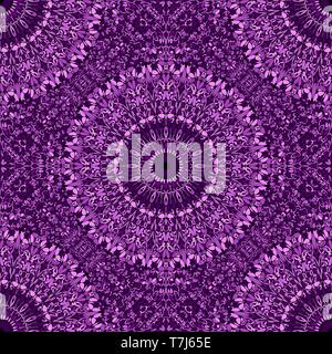 Violett abstrakte nahtlose Kaleidoskop mandala Muster Hintergrund Kunst Stock Vektor