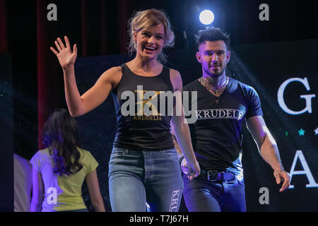 Palermo, Italien. 05 Mai, 2019. Mercedesz Henger und Lucas Peracchi während der Gran Gala Moda in Palermo. Credit: Antonio Melita/Pacific Press/Alamy leben Nachrichten Stockfoto