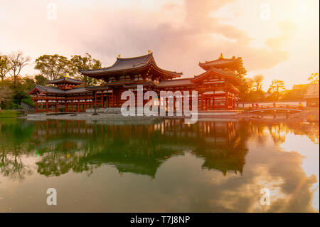 Dem Byodoin-schrein Tempel in Uji, Präfektur Kyoto, Japan Stockfoto