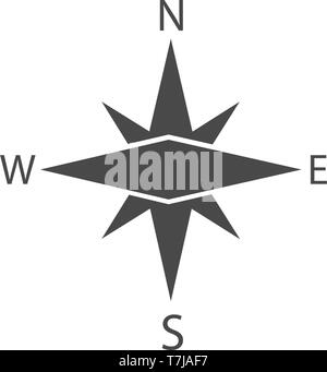 Windrose Vektorsymbol, Piktogramm der Kompass Stock Vektor