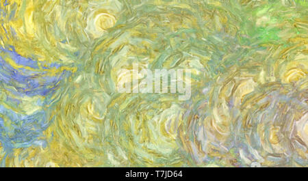 Abstrakte Textur Hintergrund. Digitale Malerei in Vincent Van Gogh style Artwork. Hand gezeichnet künstlerische Muster. Moderne Kunst. Gut für gedruckte Bilder, p Stockfoto