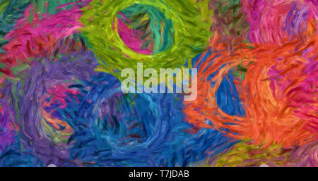 Abstrakte Textur Hintergrund. Digitale Malerei in Vincent Van Gogh style Artwork. Hand gezeichnet künstlerische Muster. Moderne Kunst. Gut für gedruckte Bilder, p Stockfoto